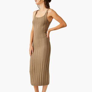 Free People Santos Midi Sweater Dress Size Size S Olive Stone NWT